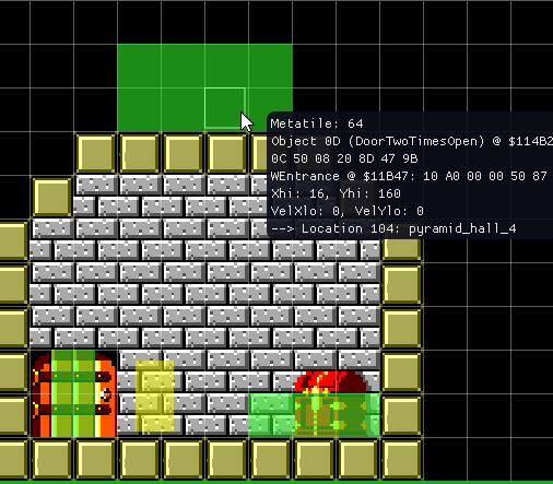 Visualizing the position of game triggers/events